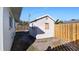 Small storage shed in the backyard at 1040 Hope St, Venice, FL 34285