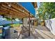 Backyard with deck, outdoor kitchen and gazebo at 113 Colonia W Ln, Nokomis, FL 34275