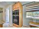 Built-in oven and microwave in a light wood cabinet at 113 Colonia W Ln, Nokomis, FL 34275