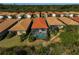 Aerial view of houses with private pools in a residential neighborhood at 125 Soliera St, Nokomis, FL 34275