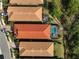 Aerial view of house with a private screened pool in backyard at 125 Soliera St, Nokomis, FL 34275