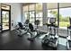 State-of-the-art fitness center with cardio equipment and lake views at 125 Soliera St, Nokomis, FL 34275