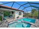 Beautiful screened pool and spa, great for relaxation at 125 Soliera St, Nokomis, FL 34275