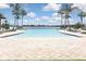 Expansive resort-style pool with lake views at 125 Soliera St, Nokomis, FL 34275