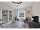 Bright breakfast nook features a table, chairs, and access to a screened patio at 3328 Waterloo Ter, North Port, FL 34286