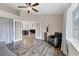 Sitting room with French doors opening to kitchen and living areas at 3328 Waterloo Ter, North Port, FL 34286