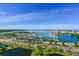 Aerial view of Sarasota Bay marina and cityscape at 5930 Anise Dr, Sarasota, FL 34238