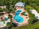 Aerial view of community pool and recreation area at 5930 Anise Dr, Sarasota, FL 34238