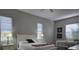 Bedroom with white furniture, gray carpet, and window blinds at 624 Silk Oak Dr, Venice, FL 34293