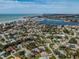 Panoramic aerial view of a coastal community showing the property's location near the beach, intercoastal, and bay areas at 705 Armada N Rd, Venice, FL 34285