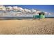 Charming lifeguard stand on Venice Beach, offering scenic ocean views and clear blue skies at 705 Armada N Rd, Venice, FL 34285