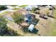 House with pool and shed, seen from above at 7148 Totem Ave, North Port, FL 34291