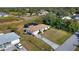 House with pool and shed, seen from above at 7148 Totem Ave, North Port, FL 34291