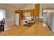 Kitchen with granite countertop island and light wood cabinets at 7148 Totem Ave, North Port, FL 34291