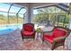 Inviting pool area with patio furniture and screened enclosure at 7148 Totem Ave, North Port, FL 34291