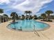 Resort-style pool with a waterslide and swan statues at 12198 Wakulla Pl, Venice, FL 34293