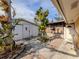 Small backyard with shed and patio area at 1300 Indus Rd, Venice, FL 34293