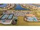 Community pool, tennis courts, playground and community center at 13164 Rinella St, Venice, FL 34293
