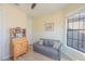 Bright office with sofa and built-in wooden desk at 13164 Rinella St, Venice, FL 34293
