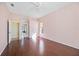 Spacious bedroom with wood floors and ensuite bathroom at 1348 Reserve Dr, Venice, FL 34285