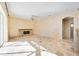 Living room featuring a fireplace and tiled floors at 1348 Reserve Dr, Venice, FL 34285