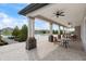 Covered patio area overlooking the community pool at 16766 Carlton Pond St, Wimauma, FL 33598