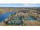 Well-maintained tennis and pickleball courts near a community clubhouse at 20450 Passagio Dr, Venice, FL 34293