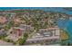 Aerial view showing the building's location near water at 232 Saint Augustine Ave # 704, Venice, FL 34285