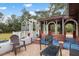 Brick patio with seating area and pergola at 2542 Northway Dr, Venice, FL 34292