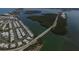 Aerial view of waterfront homes and community at 2899 Ensenada Ln, North Port, FL 34286