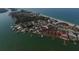 Aerial view of waterfront homes and community at 2899 Ensenada Ln, North Port, FL 34286