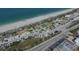 Aerial view of beach, parking, and park at 2899 Ensenada Ln, North Port, FL 34286