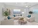 Light and airy living room with neutral decor and comfortable seating at 4575 Cancello Grande Ave, Venice, FL 34293