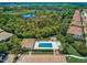 Community pool and patio area with lush landscaping at 4575 Cancello Grande Ave, Venice, FL 34293