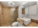 Clean bathroom featuring a walk-in shower and modern vanity at 519 Albee Farm Rd # 115, Venice, FL 34285