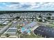 Aerial view showcasing community amenities including a pool and marina at 552 Fleetwood St, North Port, FL 34287