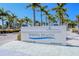 Siesta Beach entrance sign, welcoming visitors to this Sarasota County Park at 5592 Semolino St, Nokomis, FL 34275