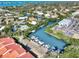Aerial view of waterfront community and marina at 738 Sorrento Inlt # 738, Nokomis, FL 34275
