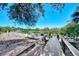Wooden walkway leads to the community boat docks at 738 Sorrento Inlt # 738, Nokomis, FL 34275