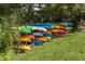 Rack of kayaks available for residents' use at 1226 Pine Needle Rd, Venice, FL 34285