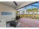 Enjoy the view from this screened lanai, complete with seating at 13756 Vadini St, Venice, FL 34293