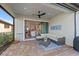 Relaxing screened patio with comfortable seating and outdoor grill at 13756 Vadini St, Venice, FL 34293