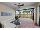 Spacious screened patio overlooking a lake at 13756 Vadini St, Venice, FL 34293