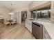 Kitchen with breakfast nook and view of the pool at 1579 Waterford Dr, Venice, FL 34292