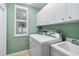 Bright laundry room with white cabinets and a sink at 1634 Monarch Dr # 1634, Venice, FL 34293