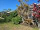 Lush landscaping with tropical plants and a screened patio at 1890 San Trovaso Way, Venice, FL 34285