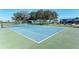Newly resurfaced tennis court with green surroundings at 1890 San Trovaso Way, Venice, FL 34285