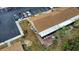 Aerial view of building, parking and patio area at 1953 Settlement Rd # 14, Venice, FL 34285