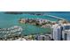 Aerial view of the marina and waterfront at 2020 Harbourside Dr # 424, Longboat Key, FL 34228