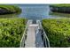 Private dock access with walkway leading to the water at 2020 Harbourside Dr # 424, Longboat Key, FL 34228